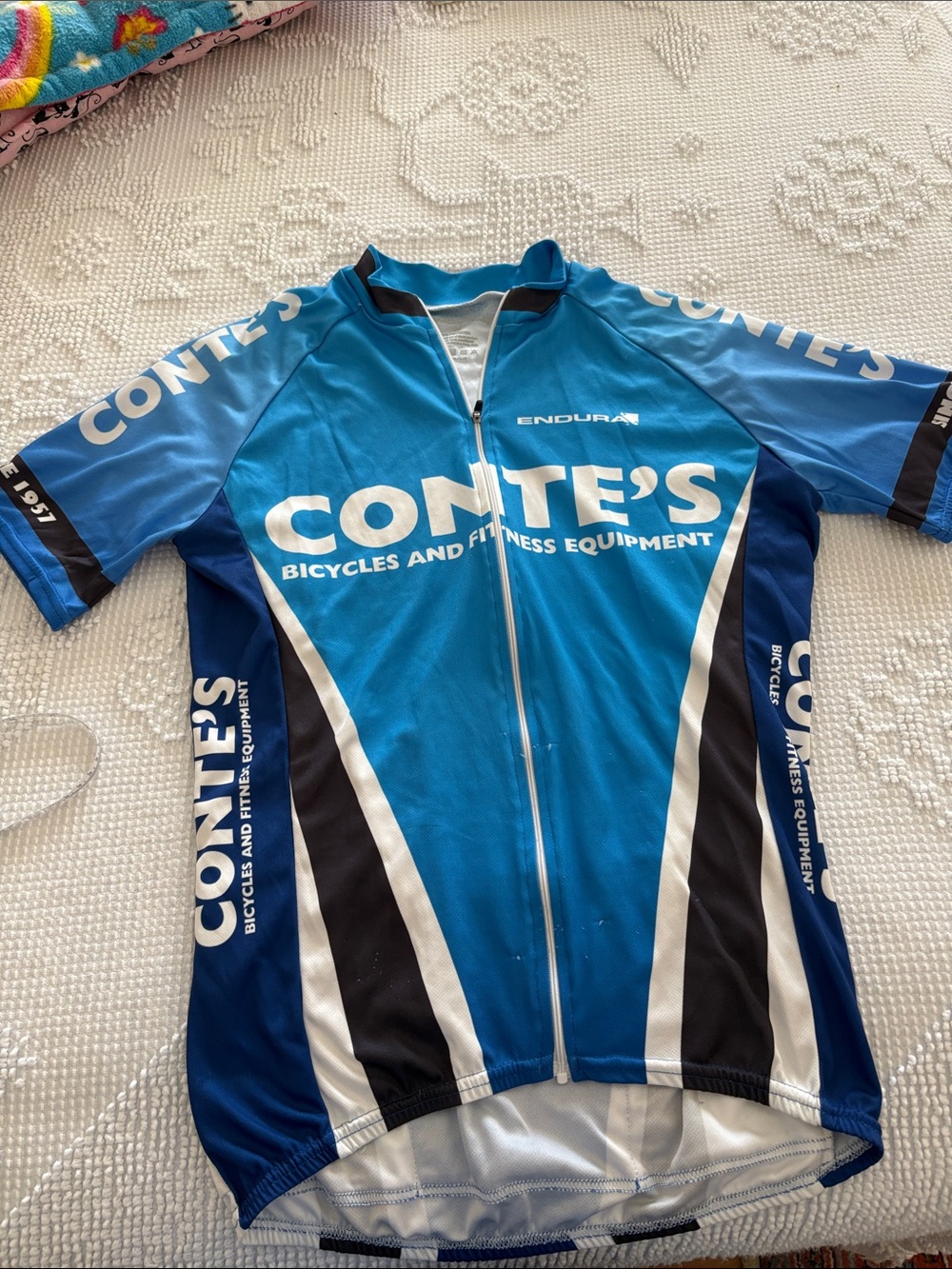Conte's Blue Endura Cycling Jersey